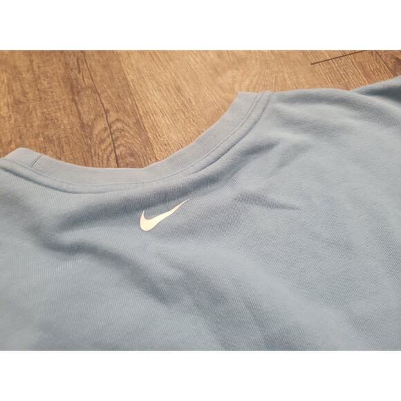 Nike Dri-Fit Blue Cerulean Long Sleeve Fleece Training Sweatshirt Crewneck Med - Picture 5 of 5